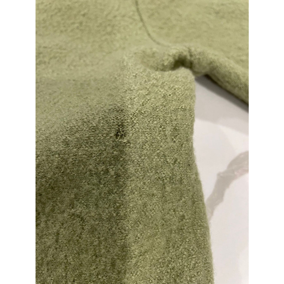 Vintage Rino Rossi Boiled Wool Jacket Cardigan Button Up Floral Cutout Green M - Picture 14 of 16